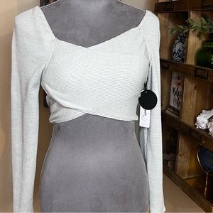 Amuse Society Cropped Wrap Top